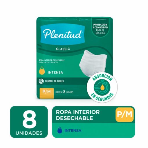 PLENITUD CLASSIC ROPA INTERIOR DESCARTABLE P/M X 8 UNIDADES