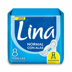 LINA TOALLITAS NORMAL CON ALAS X 8 UNIDADES