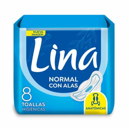 LINA TOALLITAS NORMAL CON ALAS X 8 UNIDADES