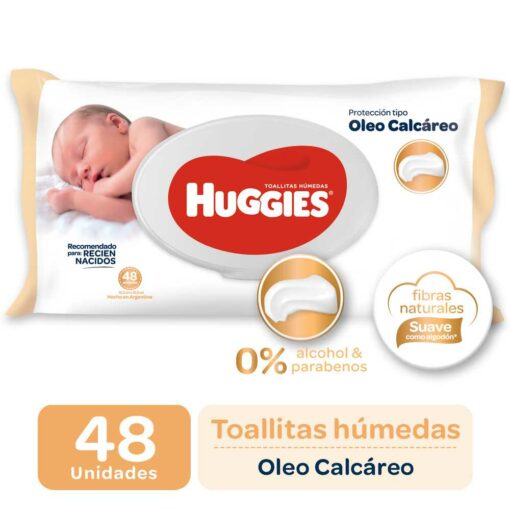 HUGGIES TOALLITAS HÚMEDAS ÓLEO CALCÁREO x48 un.