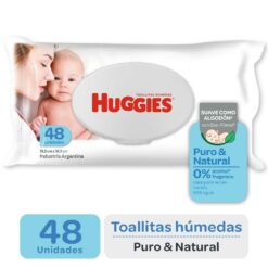 HUGGIES TOALLAS HÚMEDAS PURO Y NATURAL X 48 UNIDADES