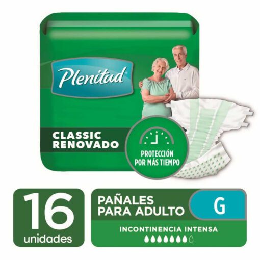 PLENITUD CLASSIC PAÑAL ADULTOS G X 16 UNIDADES