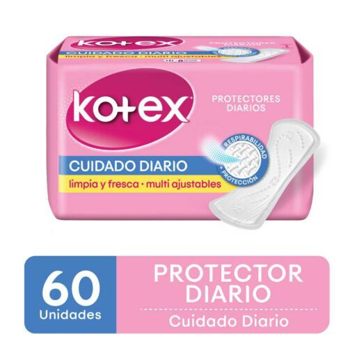 KOTEX PROTECTORES DIARIOS MULTIFORMA SIN PERFUME X 60 UNIDADES