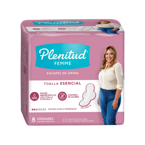 PLENITUD FEMME TOALLA ESENCIAL X 8 UNIDADES