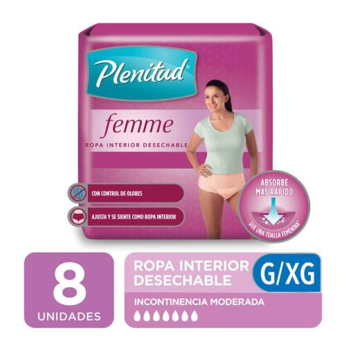 PLENITUD FEMME ROPA INTERIOR DESECHABLE G/XG X 8 UNIDADES