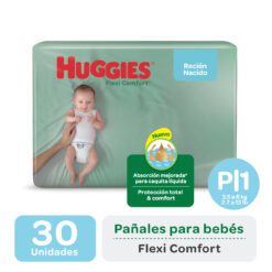 HUGGIES PAÑALES FLEXI COMFORT P X 30 UNIDADES