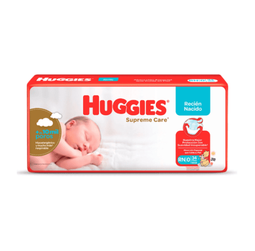 HUGGIES PAÑALES SUPREME CARE RN X 34U