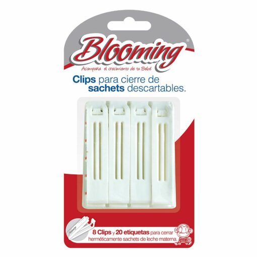 CLIPS PARA CERRAR HERMÉTICAMENTE BOLSAS DE LECHE MATERNA X 8 UNIDADES