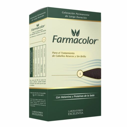 FARMACOLOR KIT TINTURA N° 4 CASTAÑO