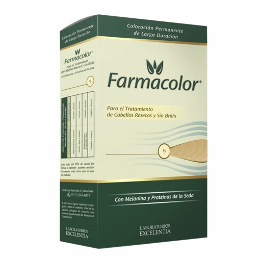 FARMACOLOR KIT TINTURA N° 9 RUBIO MUY CLARO