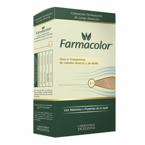 FARMACOLOR KIT TINTURA N °8.3 RUBIO CLARO DORADO