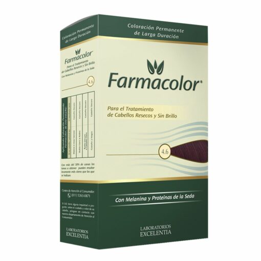 FARMACOLOR KIT TINTURA N° 4.6 CASTAÑO ROJIZO