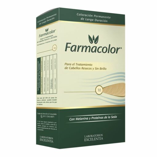 FARMACOLOR KIT TINTURA N° 10 RUBIO CLARO/CLARO