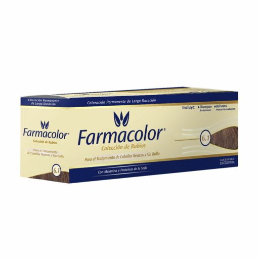 FARMACOLOR TINTURA N°  6.1 RUBIO OSCURO CENIZA