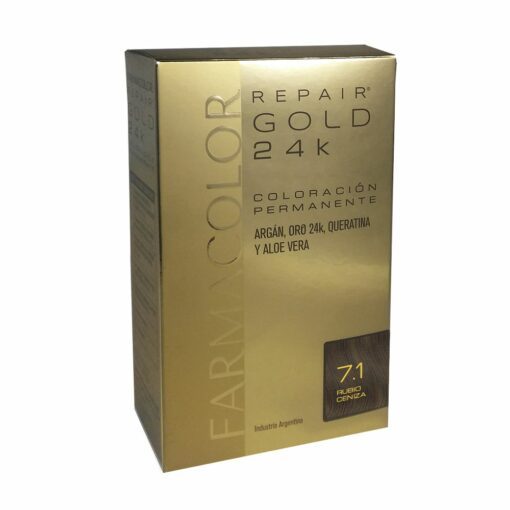 FARMACOLOR GOLD KIT TINTURA N° 7.1 RUBIO CENIZA