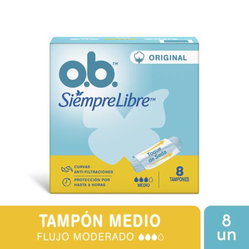 OB TAMPONES ORIGINAL MEDIO X 8 UNIDADES