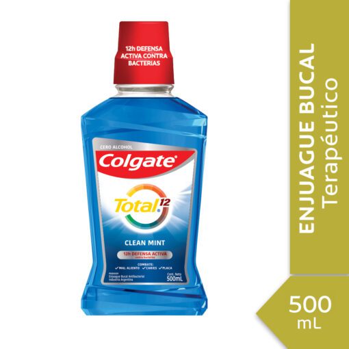COLGATE TOTAL 12 ENJUAGUE BUCAL CLEAN MINT X 500 ML
