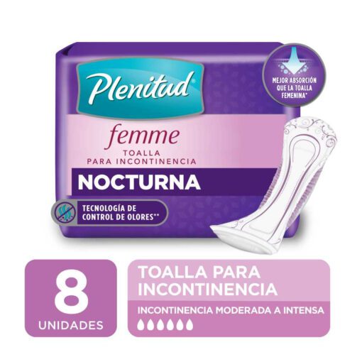 PLENITUD FEMME NOCTURNAS SIN ALAS X 8 UNIDADES