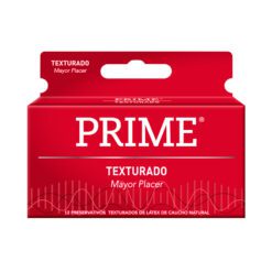 PRIME PRESERVATIVOS ROJO TEXTURADO X 12 UNIDADES