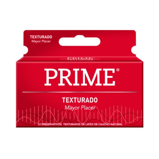 PRIME PRESERVATIVOS ROJO TEXTURADO X 12 UNIDADES