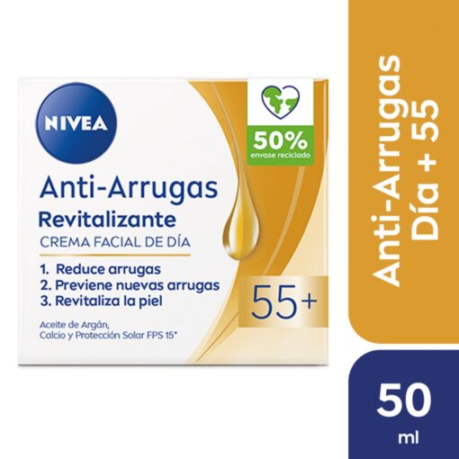 NIVEA CREMA FACIAL DE DÍA REVITALIZANTE +55 AÑOS X 50ML