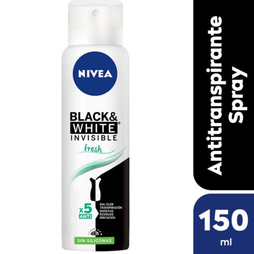 NIVEA DESODORANTE INVISIBLE B&W FRESH x150 ml