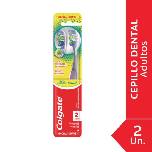 COLGATE CEPILLO DENTAL 360 ADVANDE TOTAL 12 PROMO X 2 UNIDADES