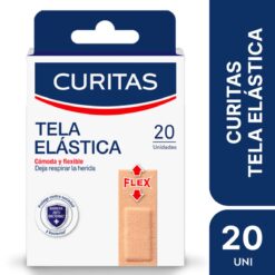 CURITAS APÓSITO ADHESIVO TELA ELÁSTICA FLEXIBLE x20 un.