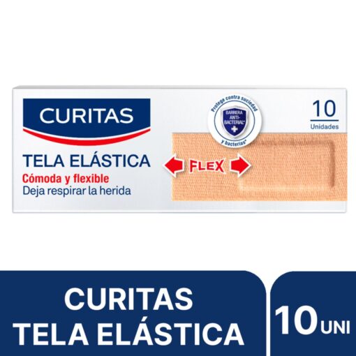 CURITAS APÓSITOS TELA ELÁSTICA X 10 UNIDADES