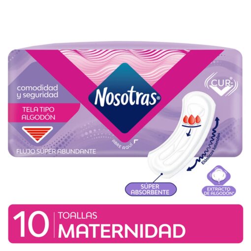 TOALLITAS MATERNAS NOSOTRAS X 10 UNIDADES