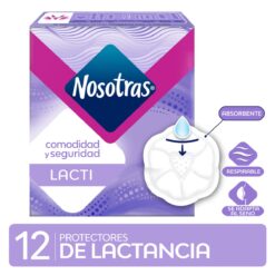 PROTECTORES MAMARIOS NOSOTRAS LACTI RESPIRABLE X 12 UNIDADES