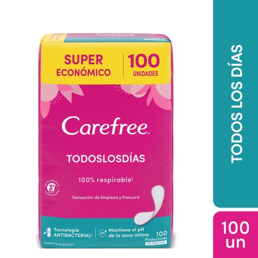CAREFREE PROTECTORES DIARIOS TODOS LOS DÍAS X 100 UNIDADES