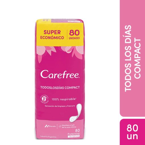 CAREFREE PROTECTORES DIARIOS  PROTECCIÓN COMPACT X 80 UNIDADES