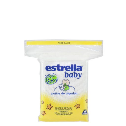 ESTRELLA BABY PAÑOS DE ALGODÓN 50 UNIDADES