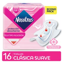 TOALLITAS FEMENINAS NOSOTRAS CLASICA SUAVE X16