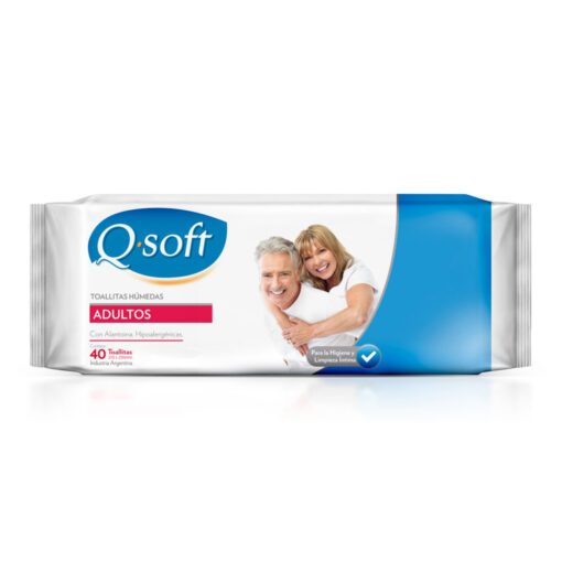 QSOFT TOALLITAS HÚMEDAS ADULTO CONFORT PREMIUM X 40 UNIDADES