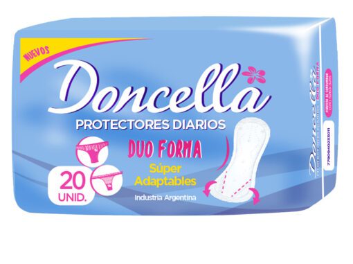 DONCELLA PROTECTOR DIARIO DUO FORMA SIN DESODORANTE  X 20 UNIDADES