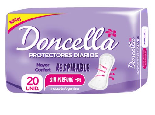 DONCELLA PROTECTOR DIARIO SIN DESODORANTE X 20 UNIDADES