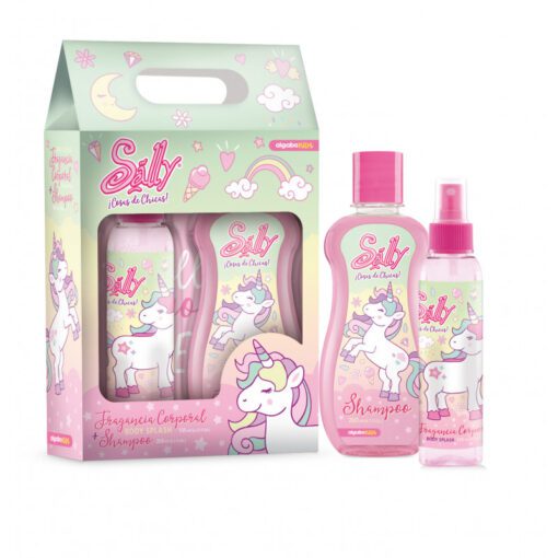 SALLY SET ESPUMA DE BAÑO x200 ml + BODY SPLASH x125 ml + ESPONJA