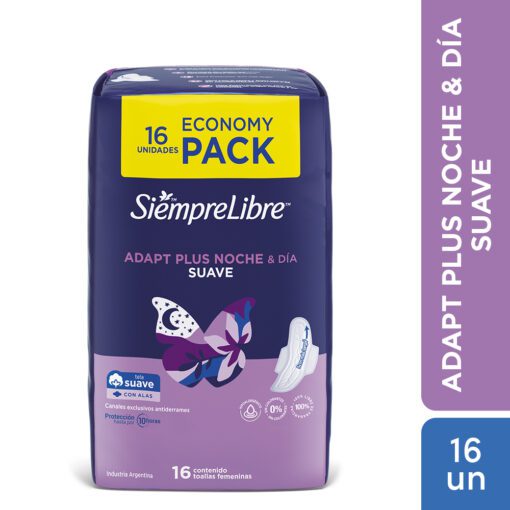 SIEMPRE LIBRE TOALLITAS FEMENINAS NOCTURNA MAX SUAVE X 16 UNIDADES