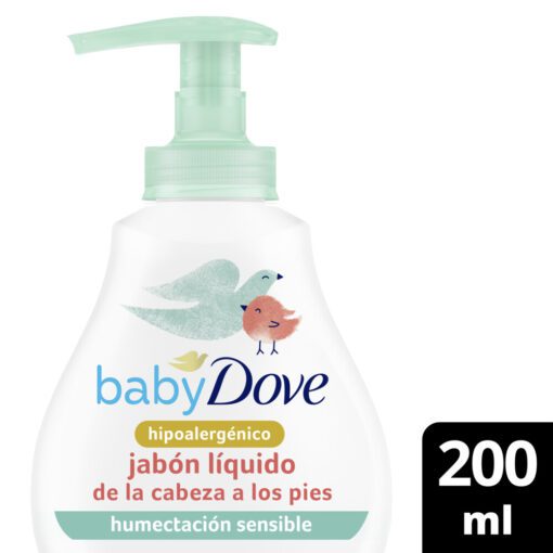 DOVE BABY JABÓN LÍQUIDO HUMECTACIÓN SENSIBLE X 200 ML