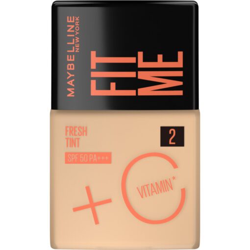 MAYBELLINE FIT ME FRESH TINT BASE LÍQUIDA+ VIT C TONO 02