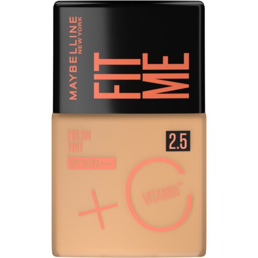 MAYBELLINE FIT ME FRESH TINT BASE LÍQUIDA+ VIT C TONO 2,5